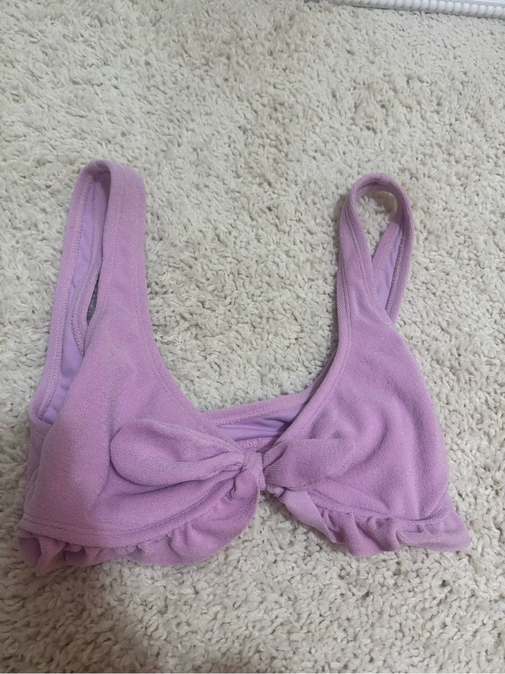 Kohl's Lavender Tie-Front Bikini Top